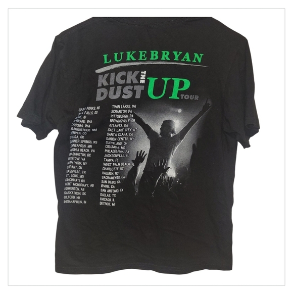 Luke Bryan Kick The Dust Up Tour Tee Small Country Concert Shirt - Picture 2 of 5